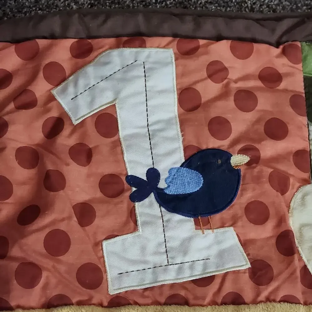 Kidsline Jungle Monkeys Elephant Birds 123 crib toddler Comforter Quilt Blanket